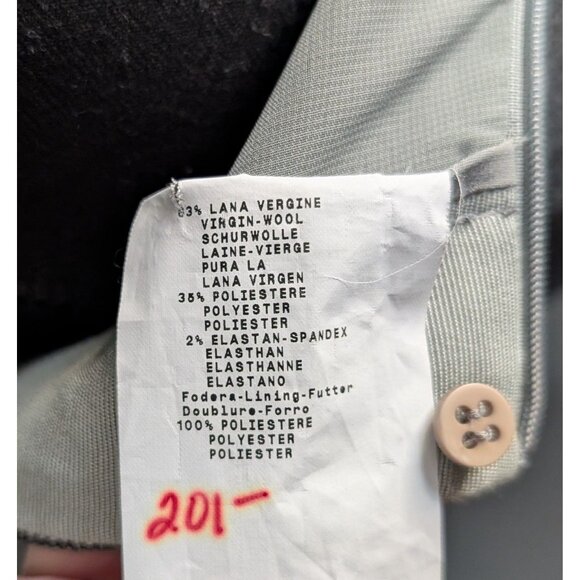 Armani Collezioni‎ Faux Wrap Pleated Gray Check Wool Blend Skirt - 8 - Picture 8 of 8